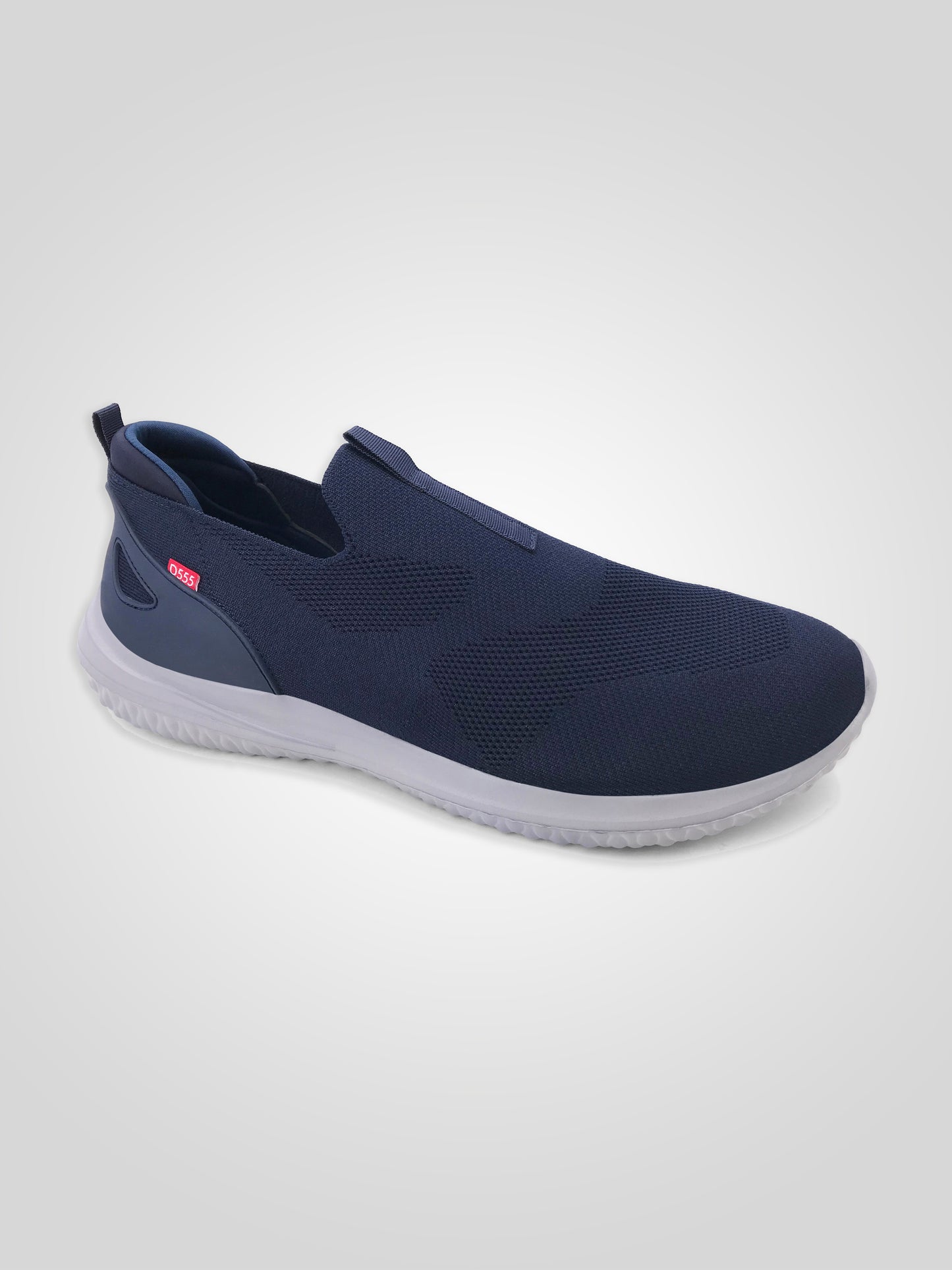 HUDDERSFIELD 2 -D555 Navy Blue Kingsize Hands Free Slip On Knitted Top Shoes