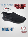 SHELVEY 1 -D555 Black Kingsize Open Top Knitted Shoe