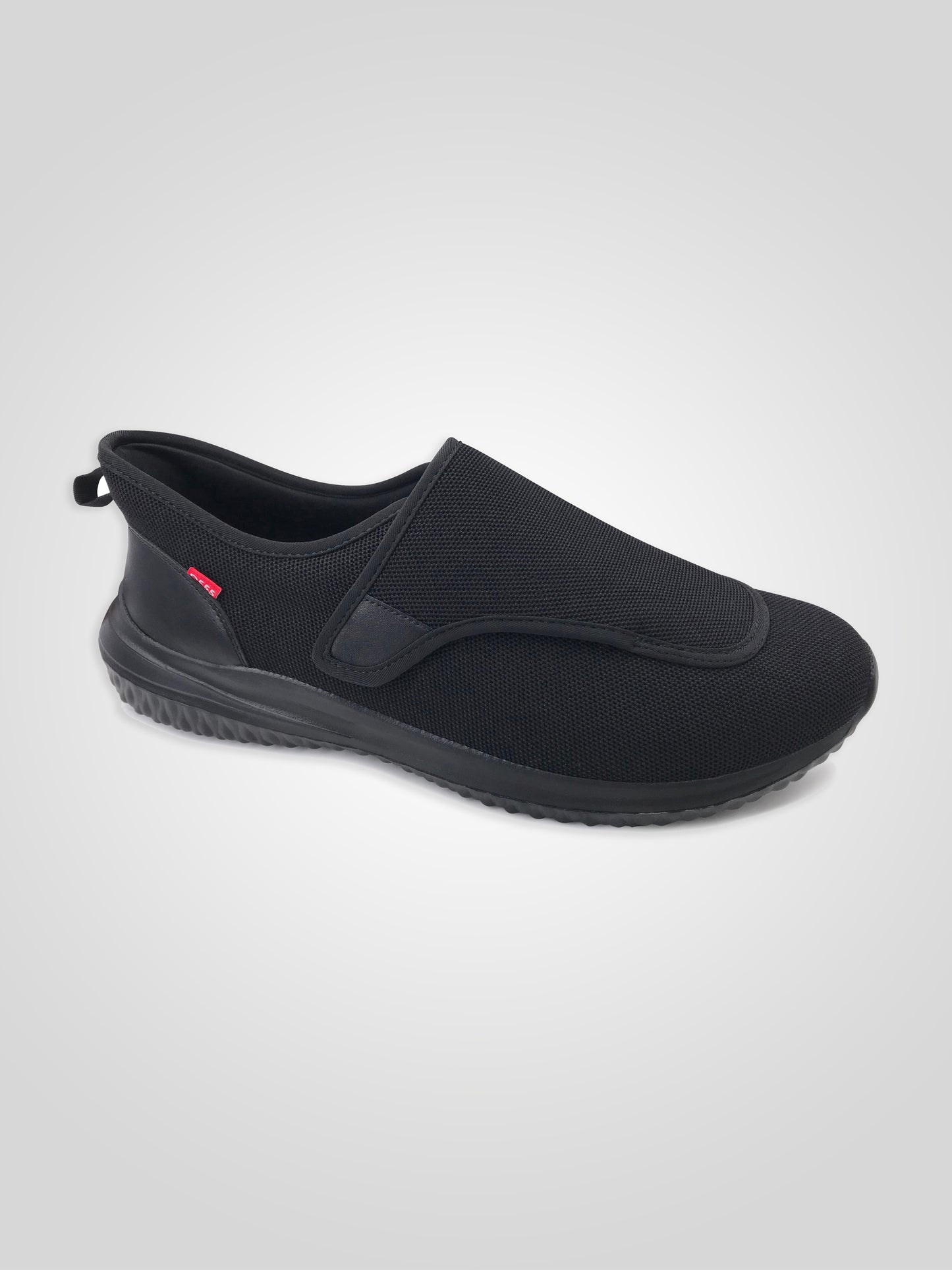 SHELVEY 1 -D555 Black Kingsize Open Top Knitted Shoe