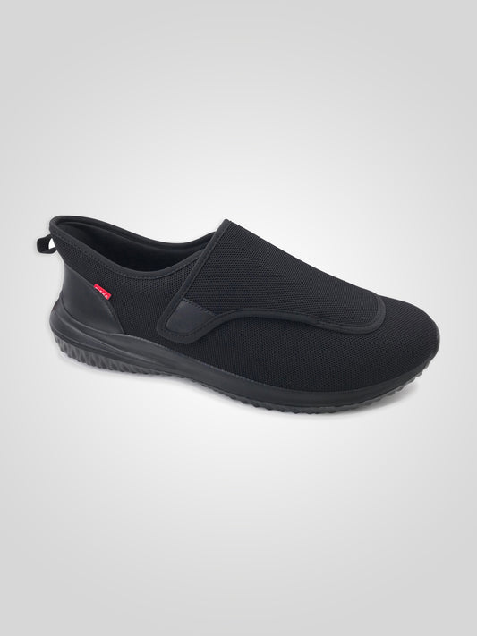 SHELVEY 1 -D555 Black Kingsize Open Top Knitted Shoe
