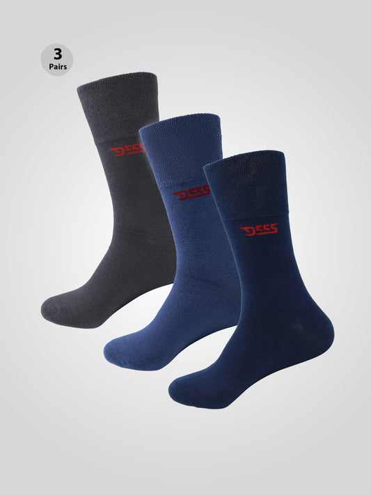 HAROLD 2 -D555 Assorted Pack Of 3 Assorted Colour Extra Wide Comfort Fit Socks