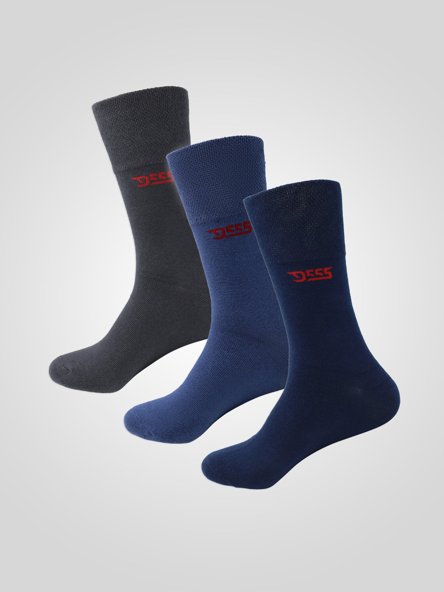HAROLD 2 -D555 Assorted Pack Of 3 Assorted Colour Extra Wide Comfort Fit Socks