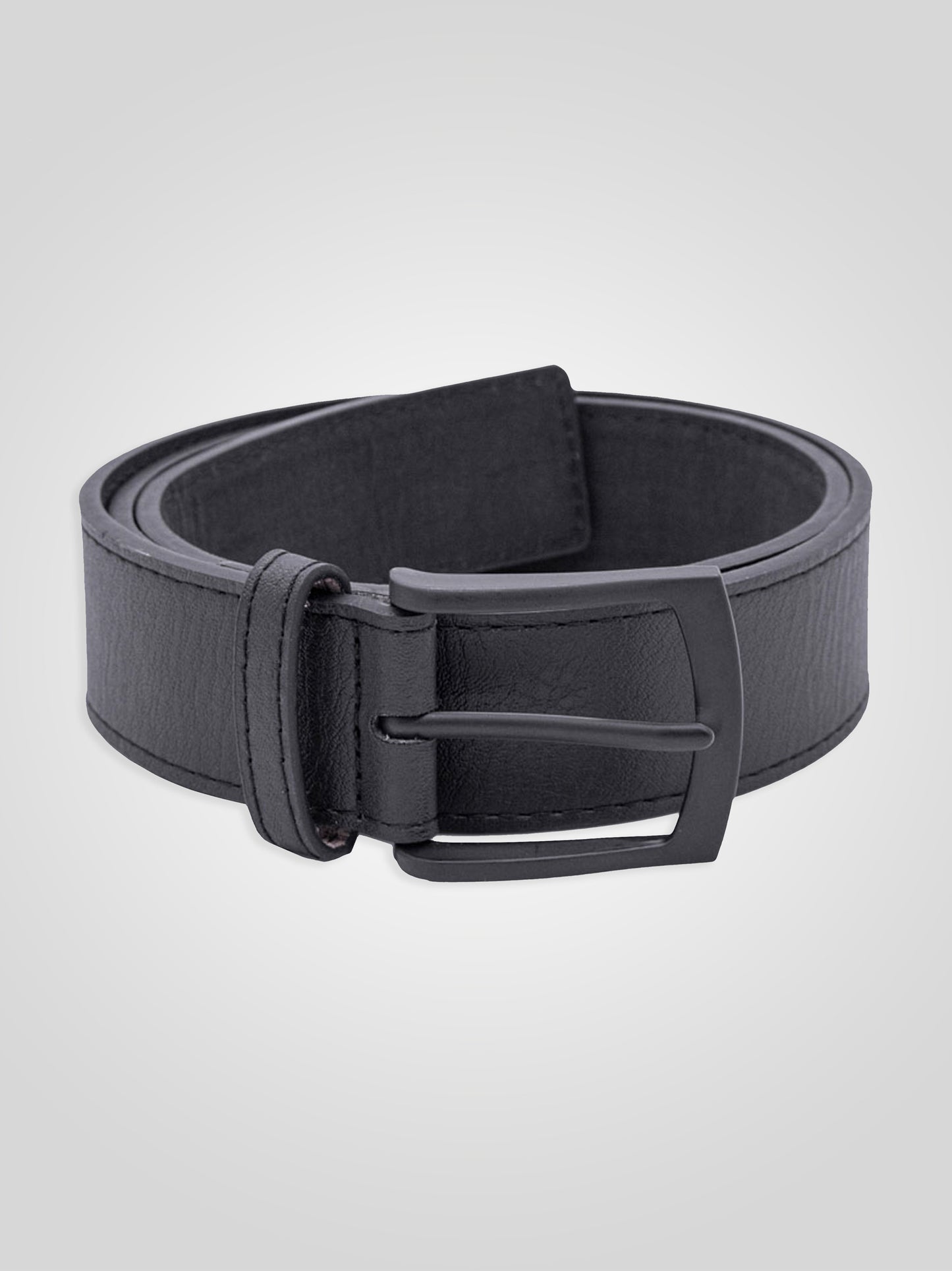 OZZY -D555 Black Matt Black Buckled Belt 3.8Cm Width