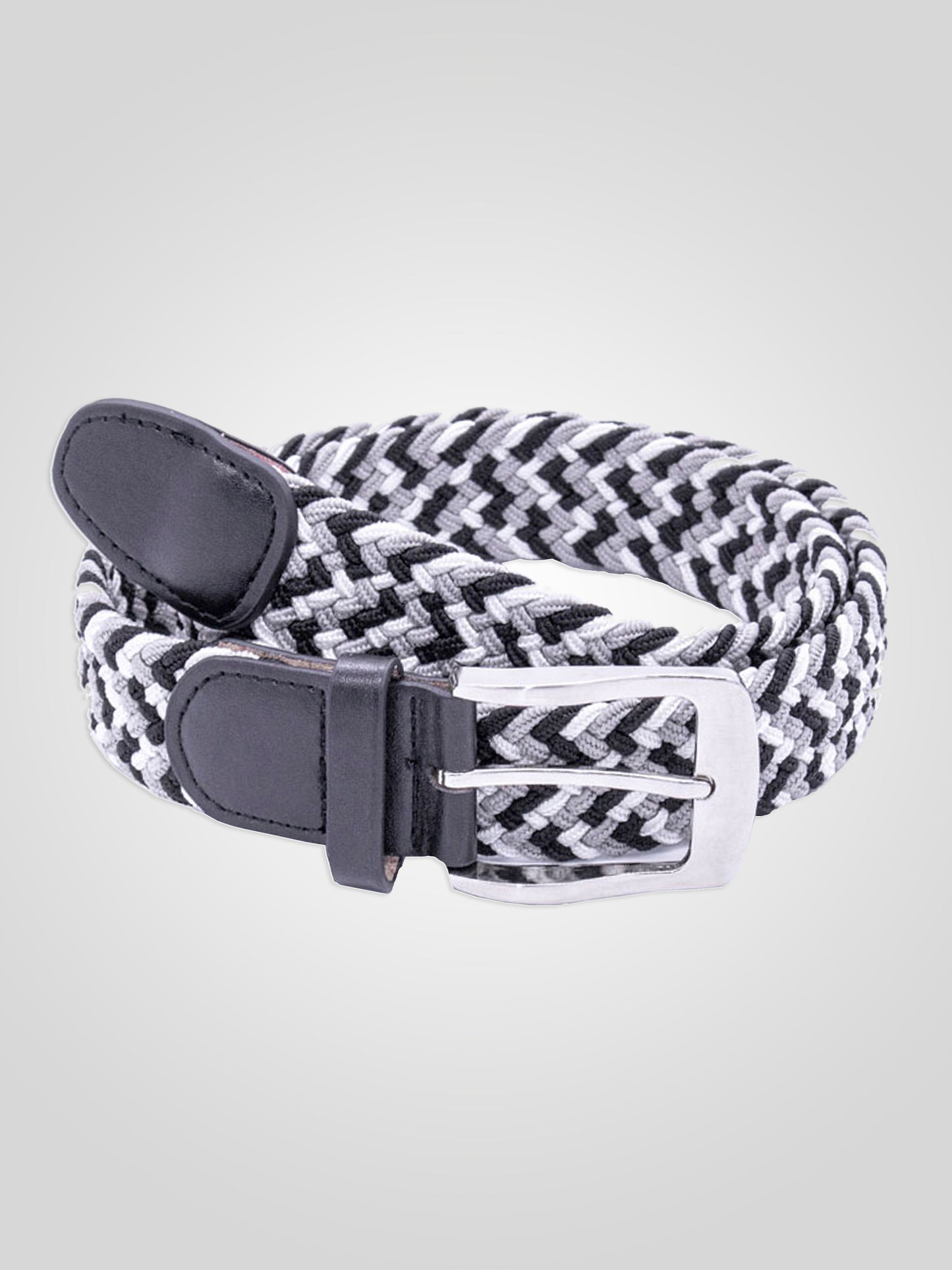 QUINN -D555 Multi Colour Multi Coloured Stretch Braided Belt