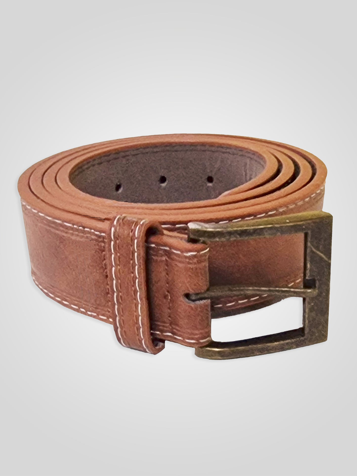 DYLAN -D555 Tan Brown Tan Bonded Leather Belt 3.8 Cm Width
