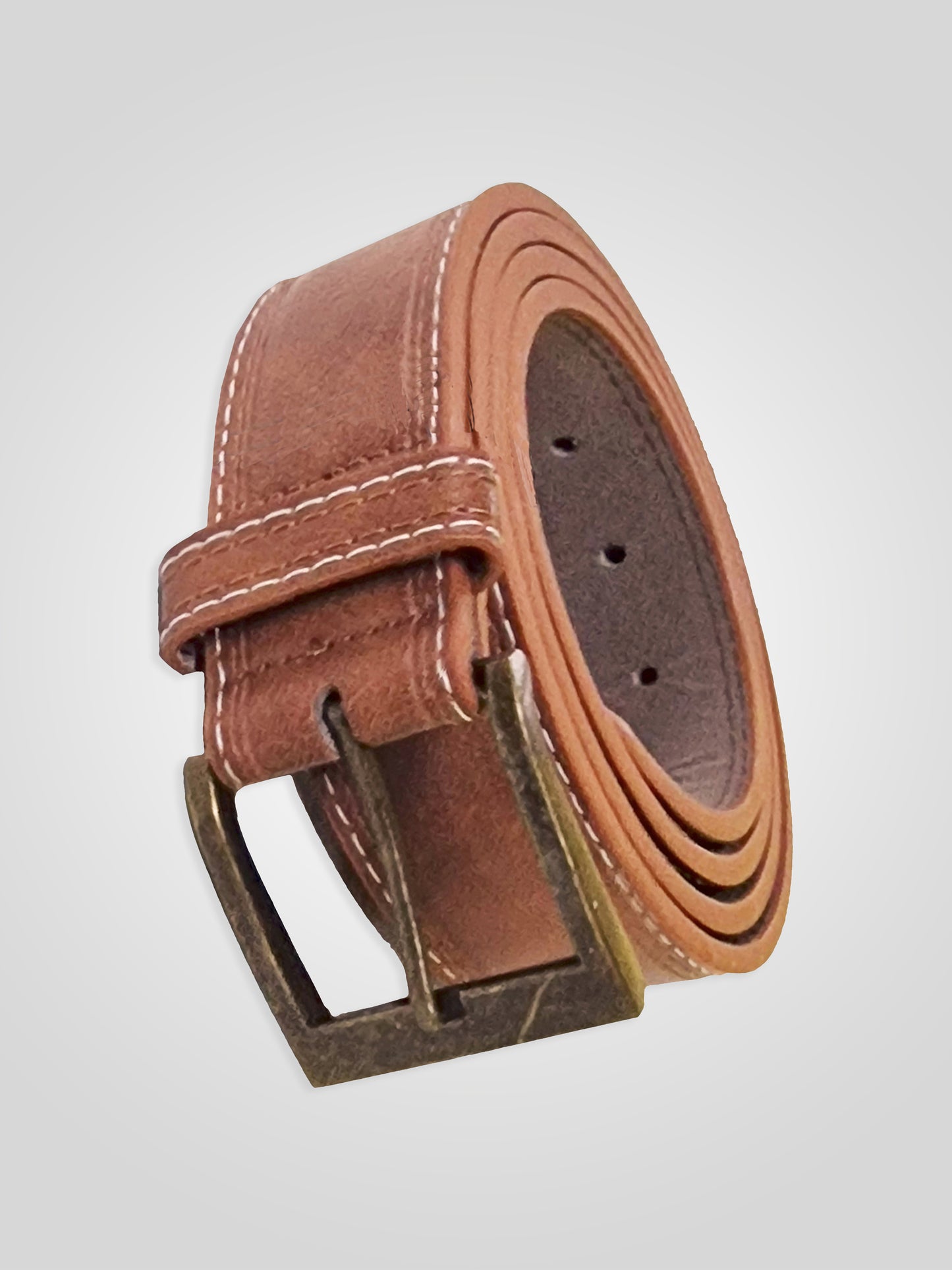 DYLAN -D555 Tan Brown Tan Bonded Leather Belt 3.8 Cm Width