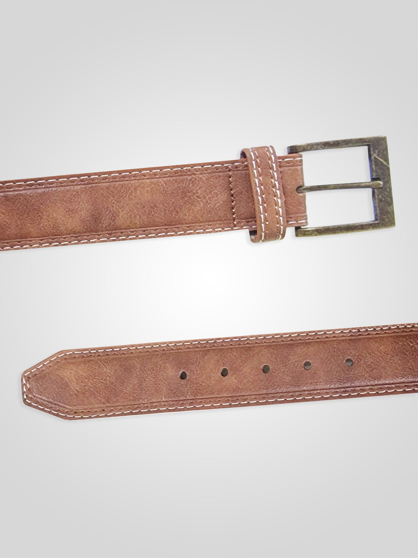 DYLAN -D555 Tan Brown Tan Bonded Leather Belt 3.8 Cm Width