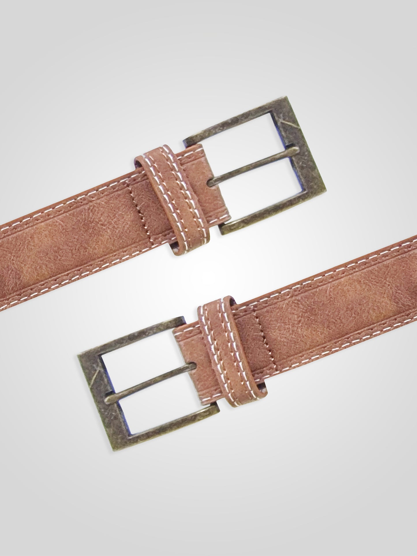 DYLAN -D555 Tan Brown Tan Bonded Leather Belt 3.8 Cm Width