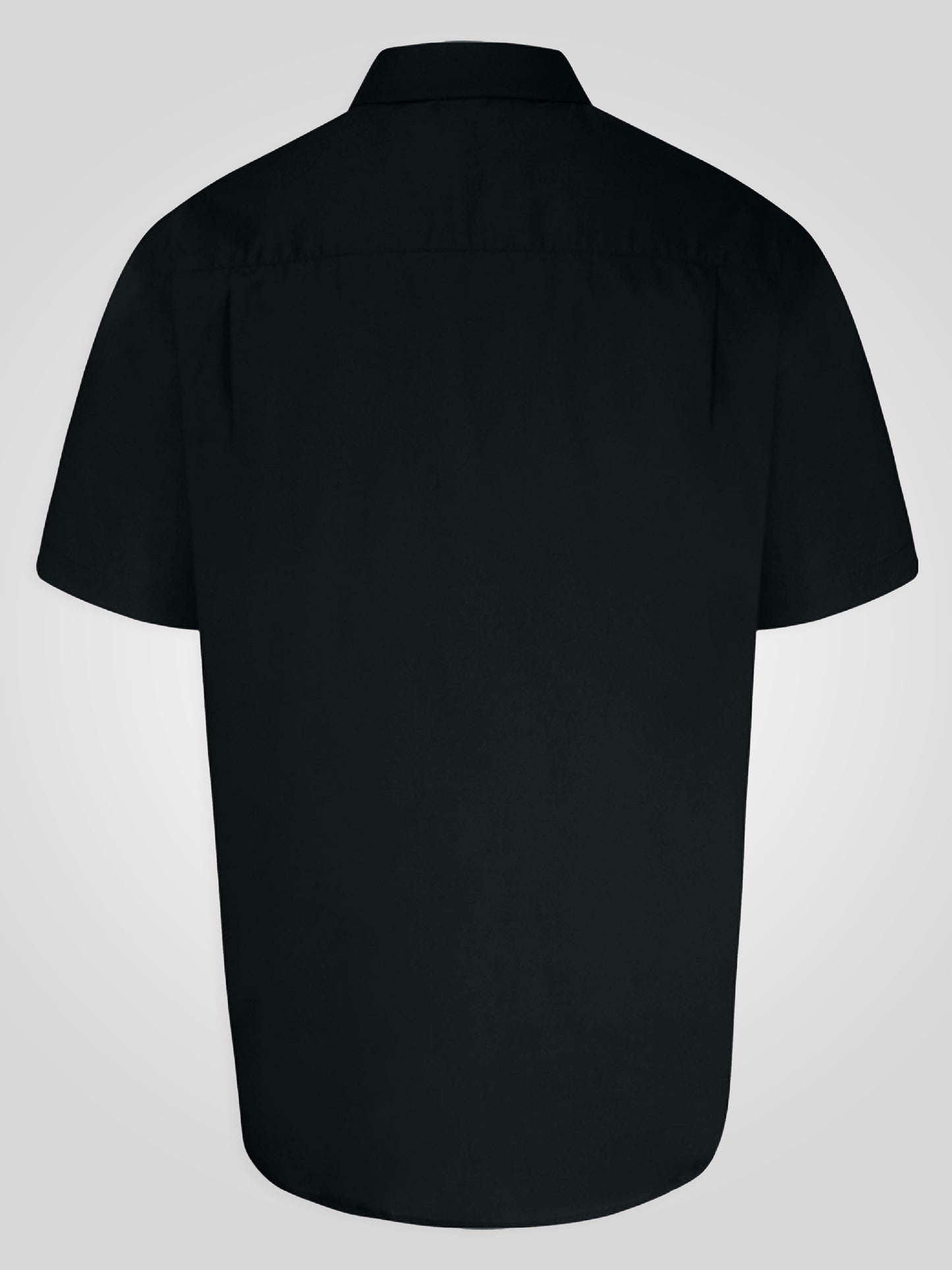 AERON -D555 Black Short Sleeve Easy Iron Classic Regular Shirt with Pocket