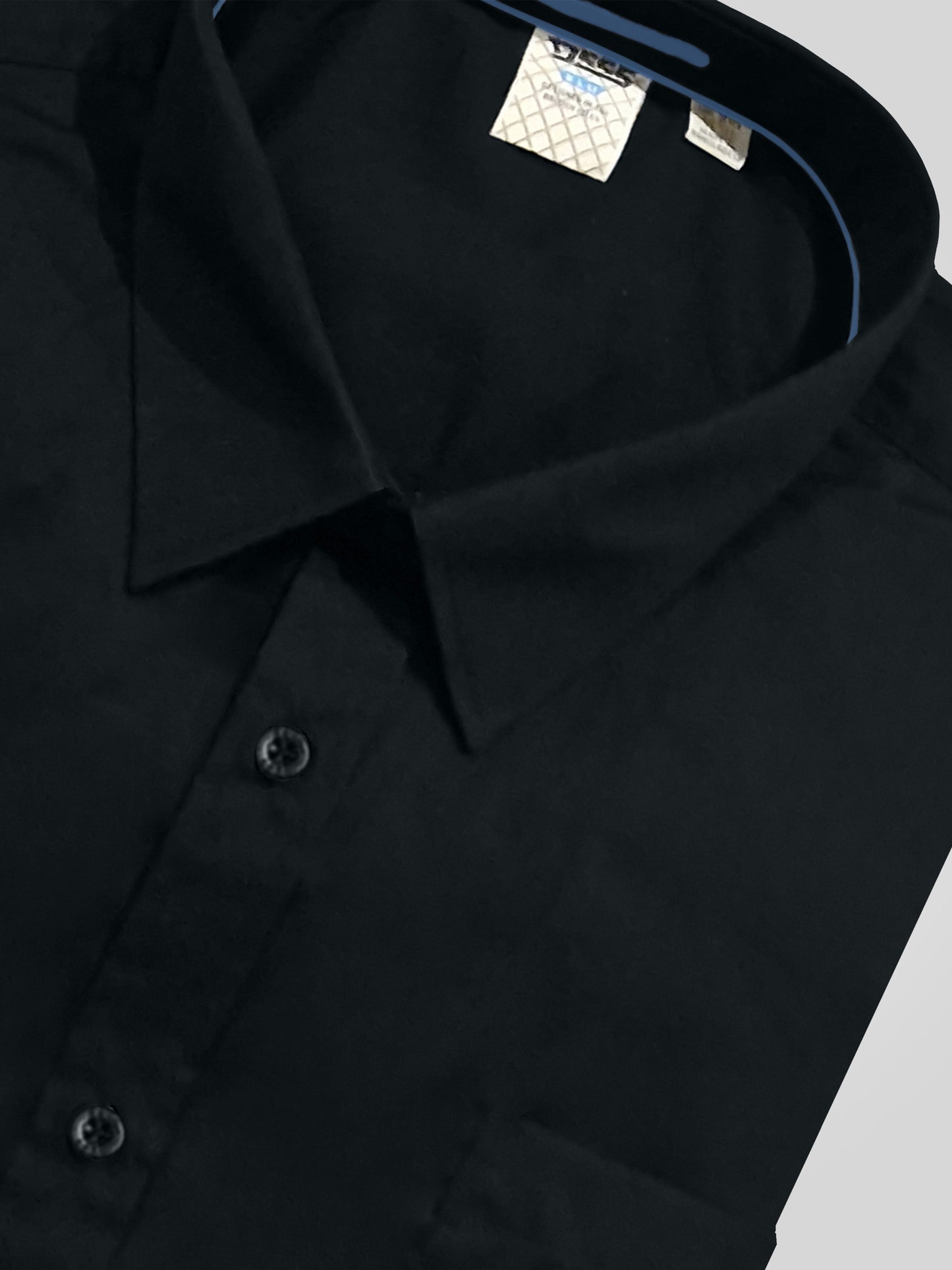 AERON -D555 Black Short Sleeve Easy Iron Classic Regular Shirt with Pocket
