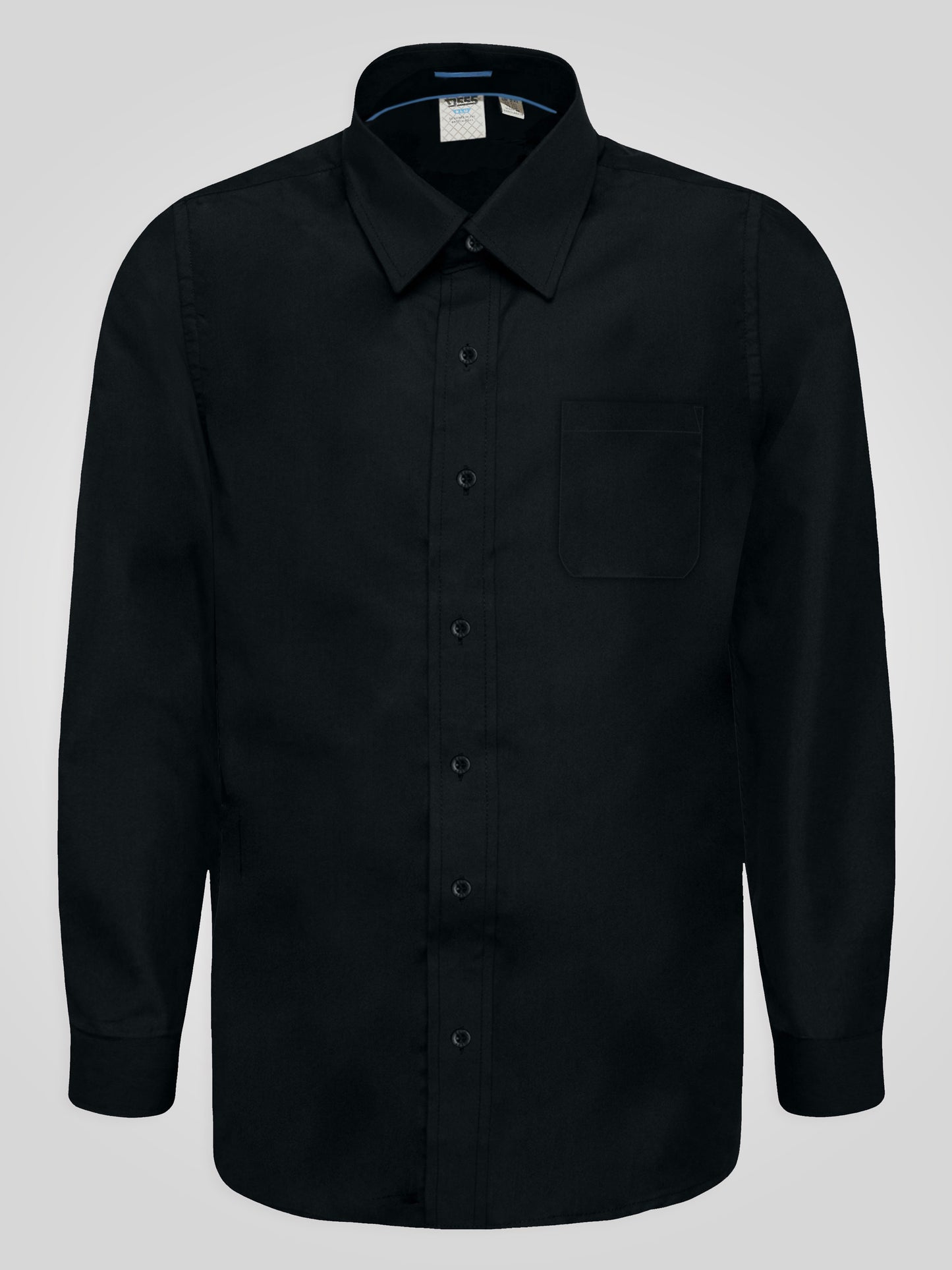 CORBIN -D555 Black Long Sleeve Easy Iron Classic Regular Shirt with Pocket