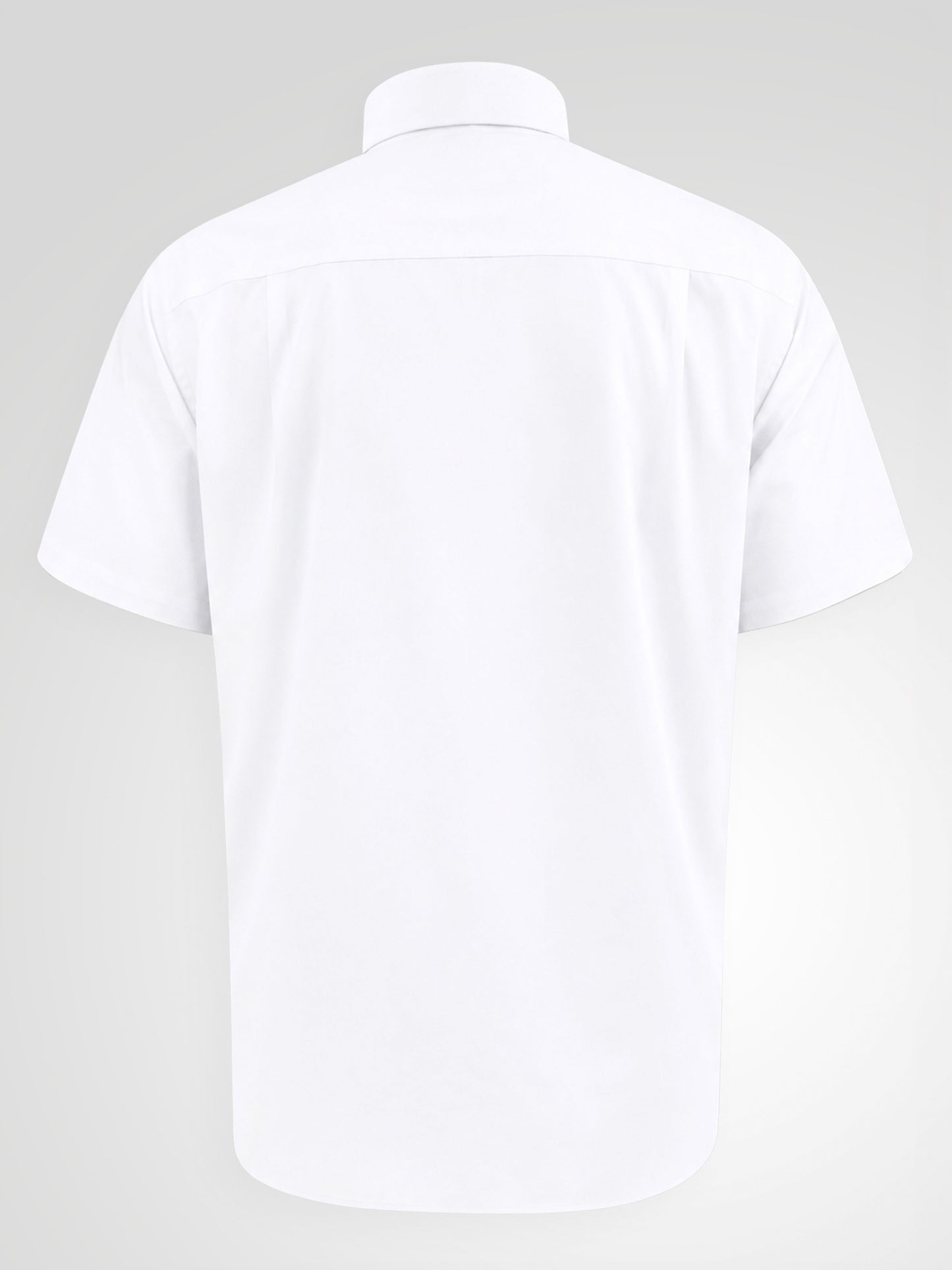 DELMAR -D555 White Short Sleeve Easy Iron Classic Regular Shirt with Pocket