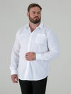 AIDEN -D555 White Long Sleeve Easy Iron Classic Regular Shirt with Pocket