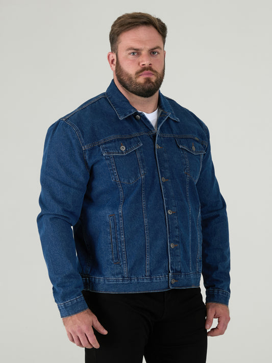TRUCKER -DUKE Blue Stonewash Western Style Trucker Denim Jacket