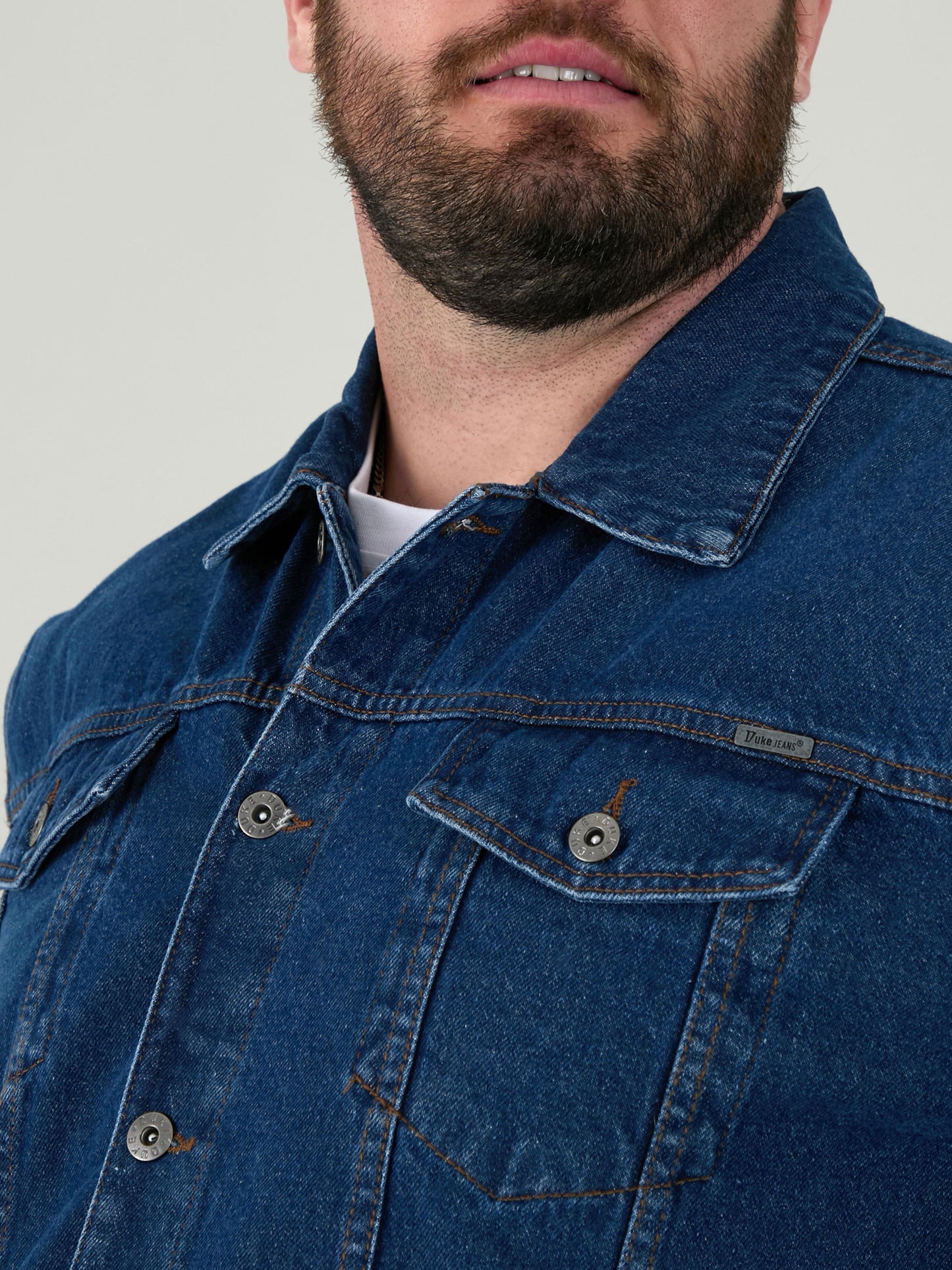 TRUCKER -DUKE Blue Stonewash Western Style Trucker Denim Jacket
