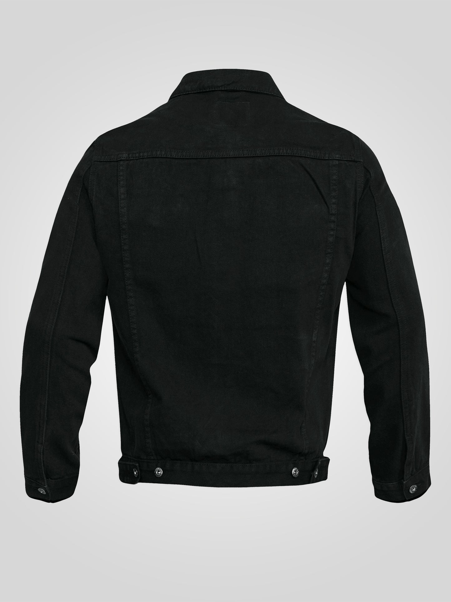 TRUCKER -DUKE Black Western Style Trucker Denim Jacket