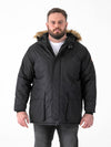 LOVETT -D555 Black Parka Style Jacket with Detachable Fur