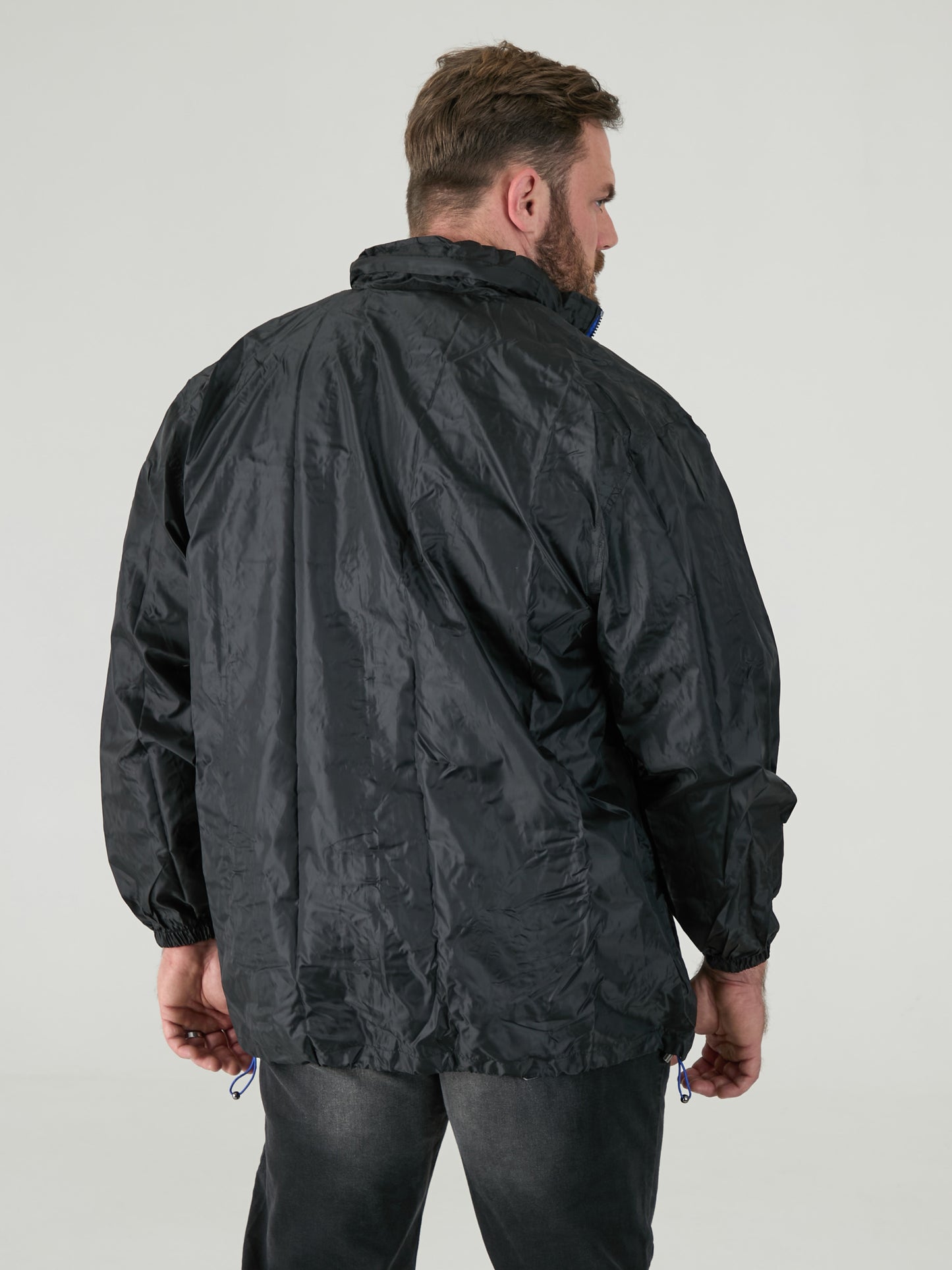 ZAC -D555 Black Pack away Weather Proof Rain Jacket