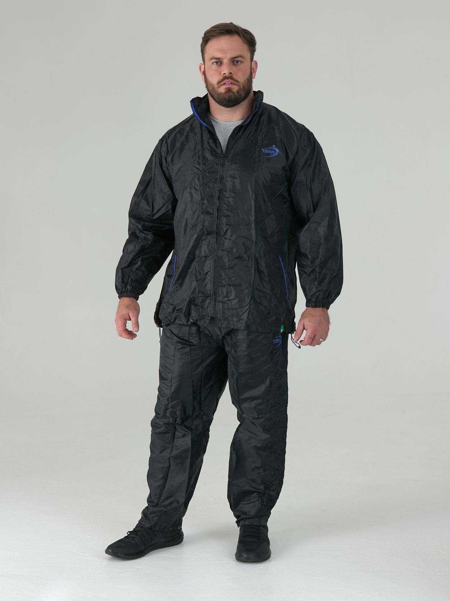 ZAC -D555 Black Pack away Weather Proof Rain Jacket