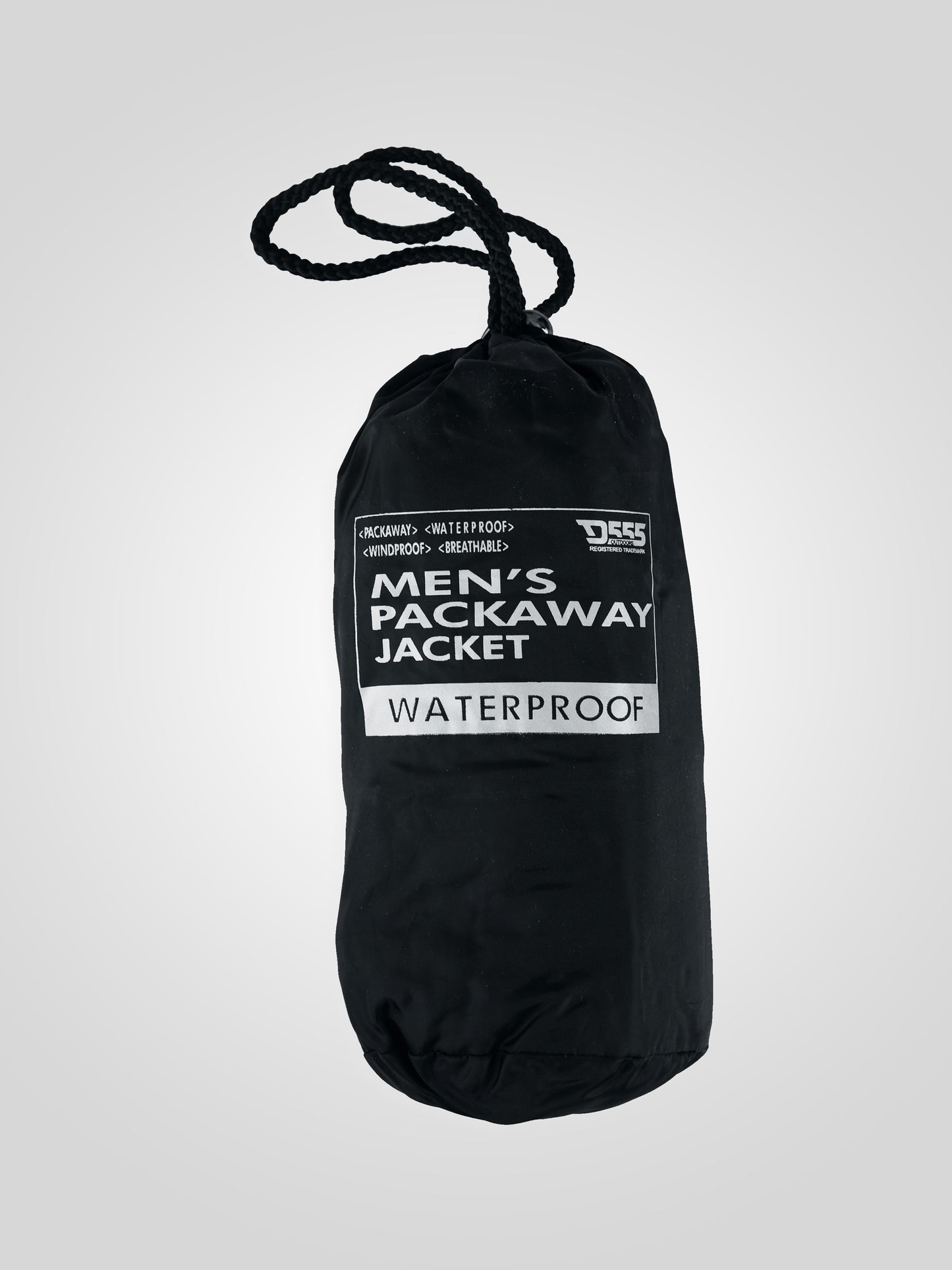 ZAC -D555 Black Pack away Weather Proof Rain Jacket
