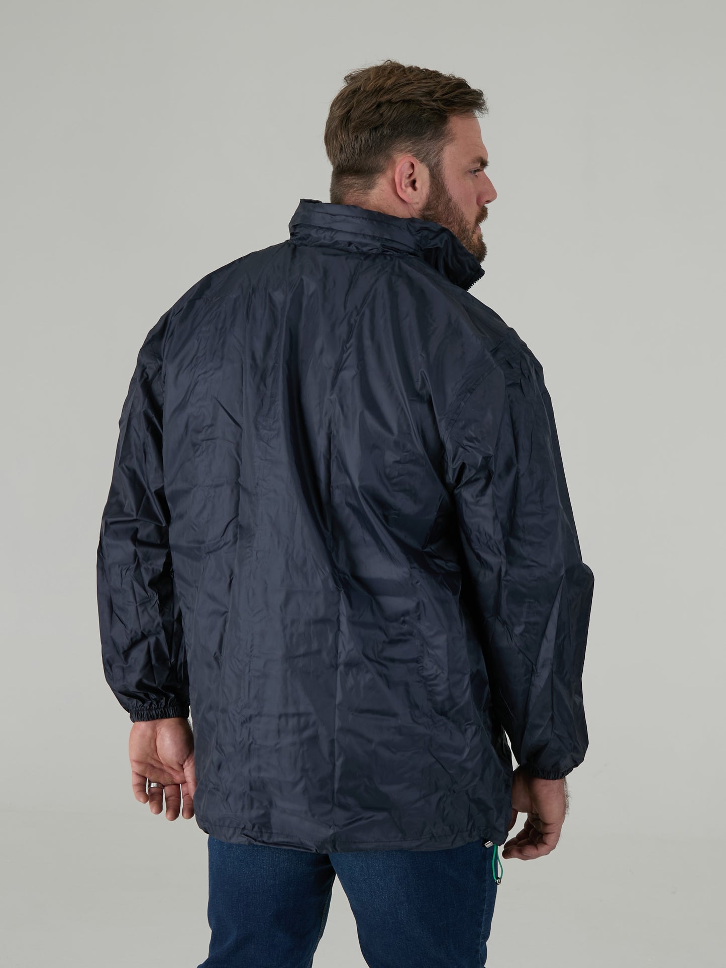 ZAC -D555 Navy Blue Pack away Weather Proof Rain Jacket