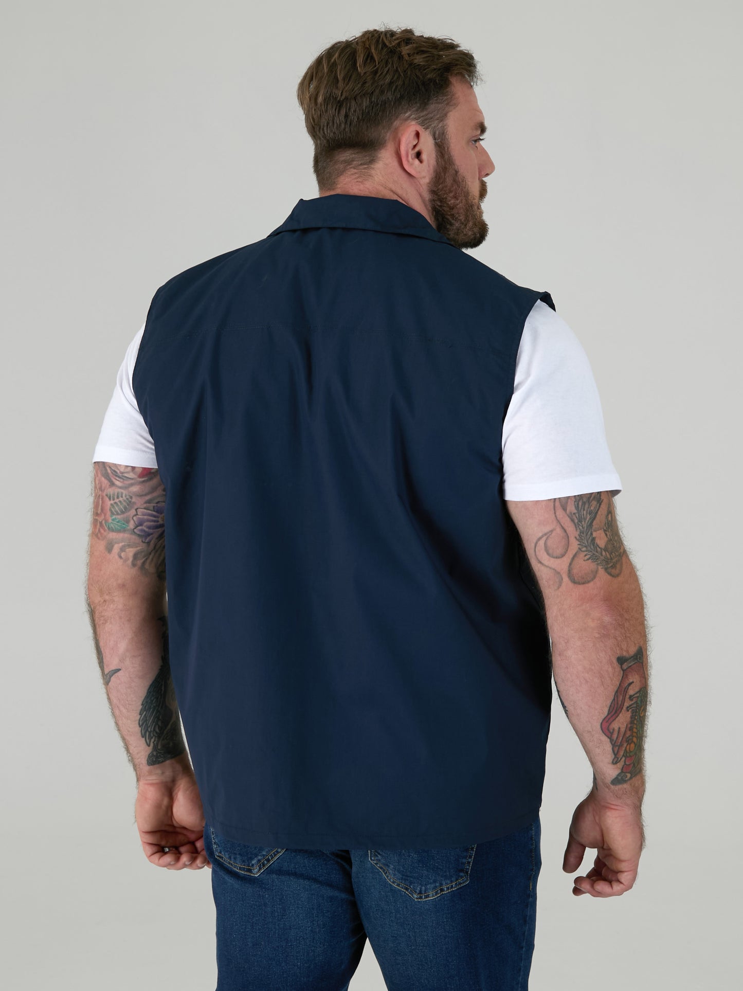 ENZO -D555 Navy Blue Multi Pocket Waistcoat