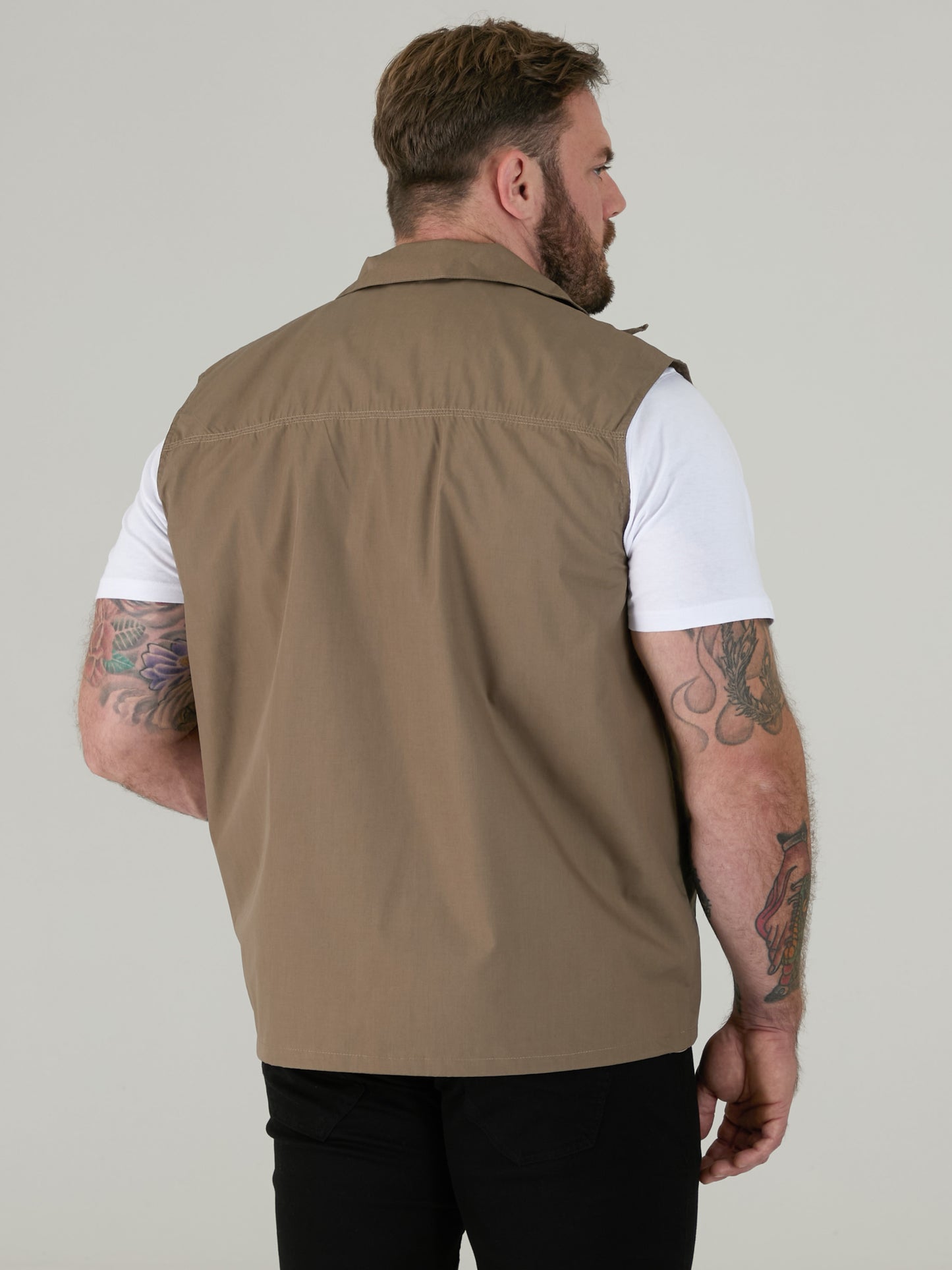 ENZO -D555 Walnut Brown Multi Pocket Waistcoat
