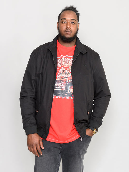 WINDSOR -D555 Black Cotton Harrington Jacket