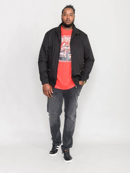 WINDSOR -D555 Black Cotton Harrington Jacket