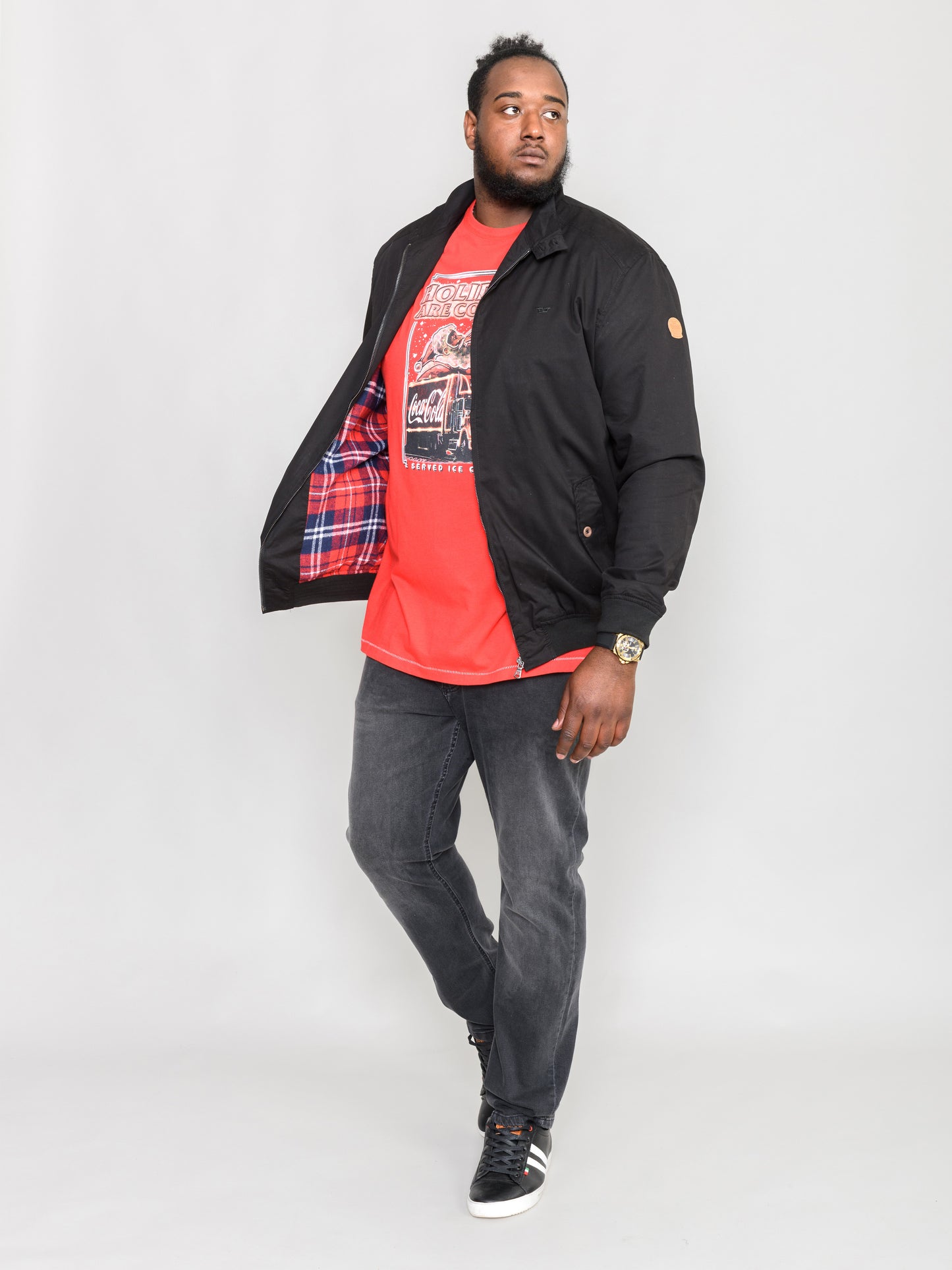 WINDSOR -D555 Black Cotton Harrington Jacket