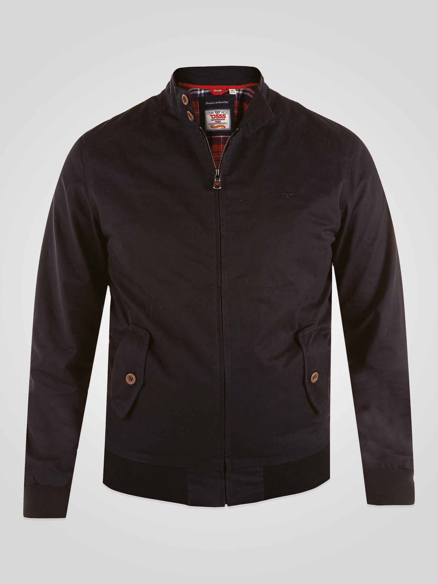 WINDSOR -D555 Black Cotton Harrington Jacket