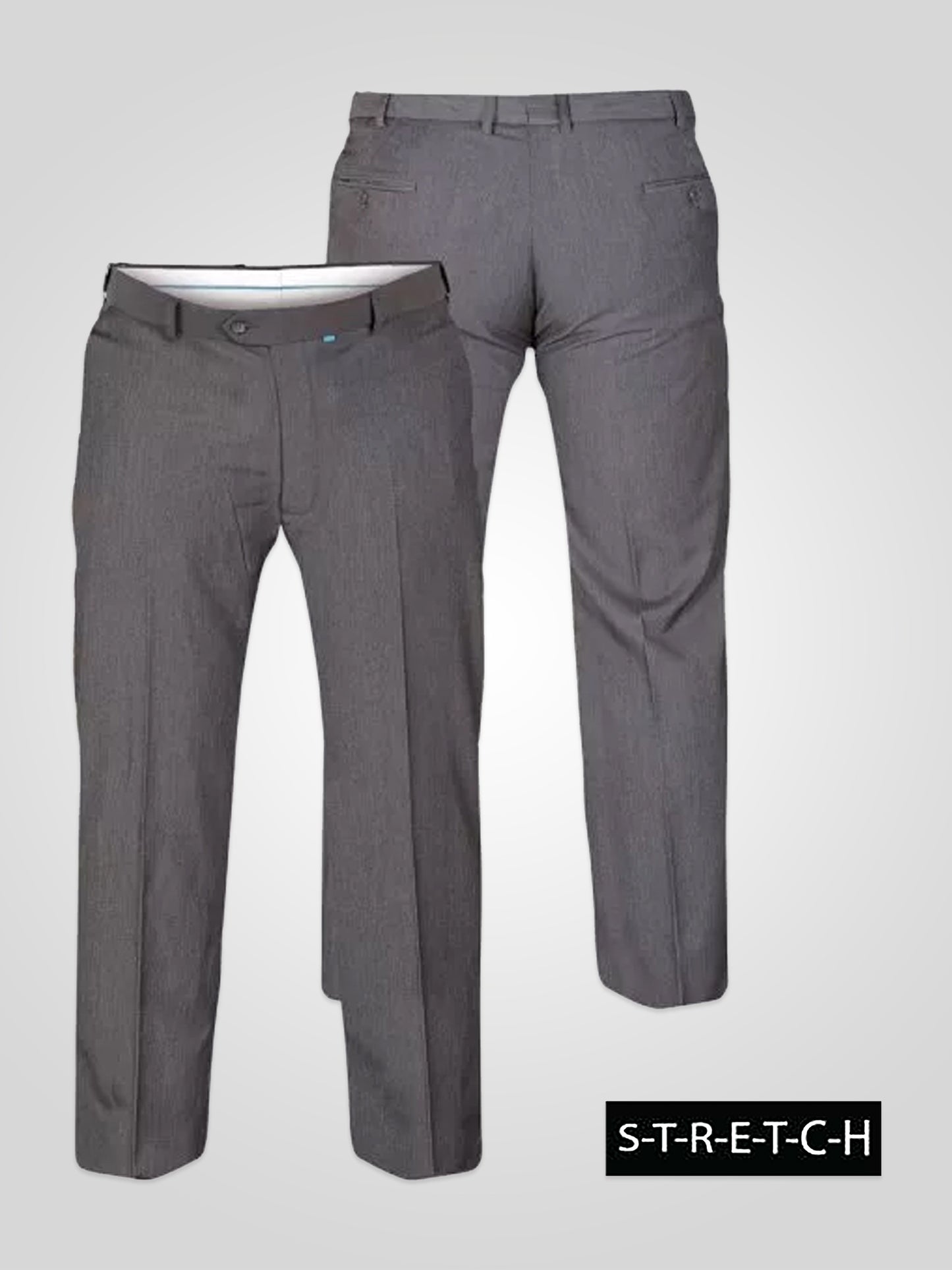 SUPREME -D555 Charcoal Stretch Trouser with Xtenda Waist