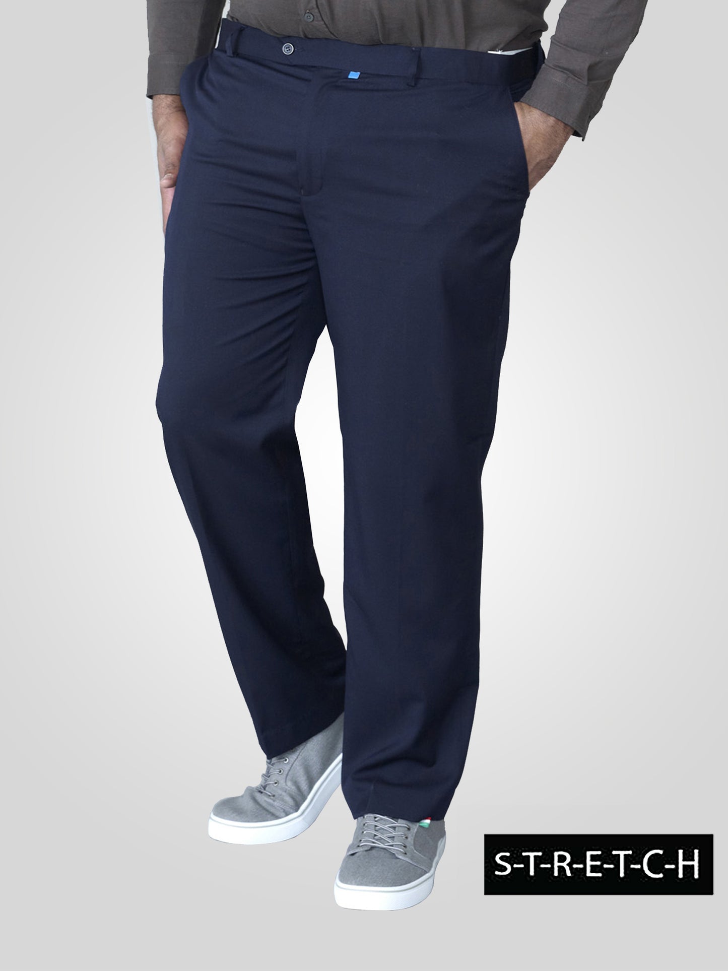 SUPREME -D555 Navy Blue Stretch Trouser with Xtenda Waist