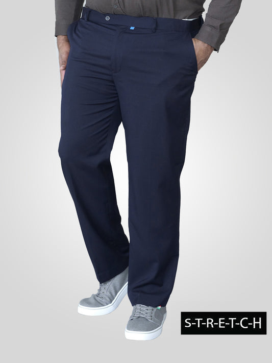 SUPREME -D555 Navy Blue Stretch Trouser with Xtenda Waist
