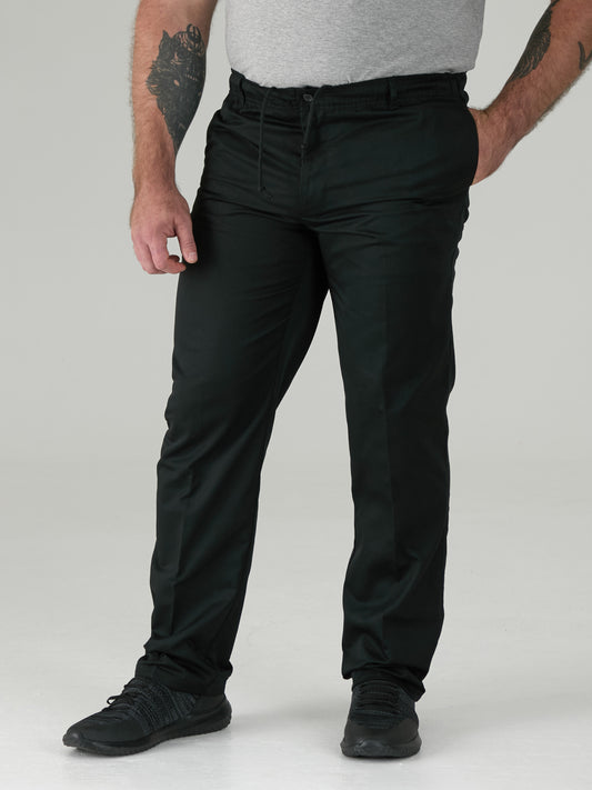 BASILIO -D555 Black Full Elastic Waist Rugby Trouser
