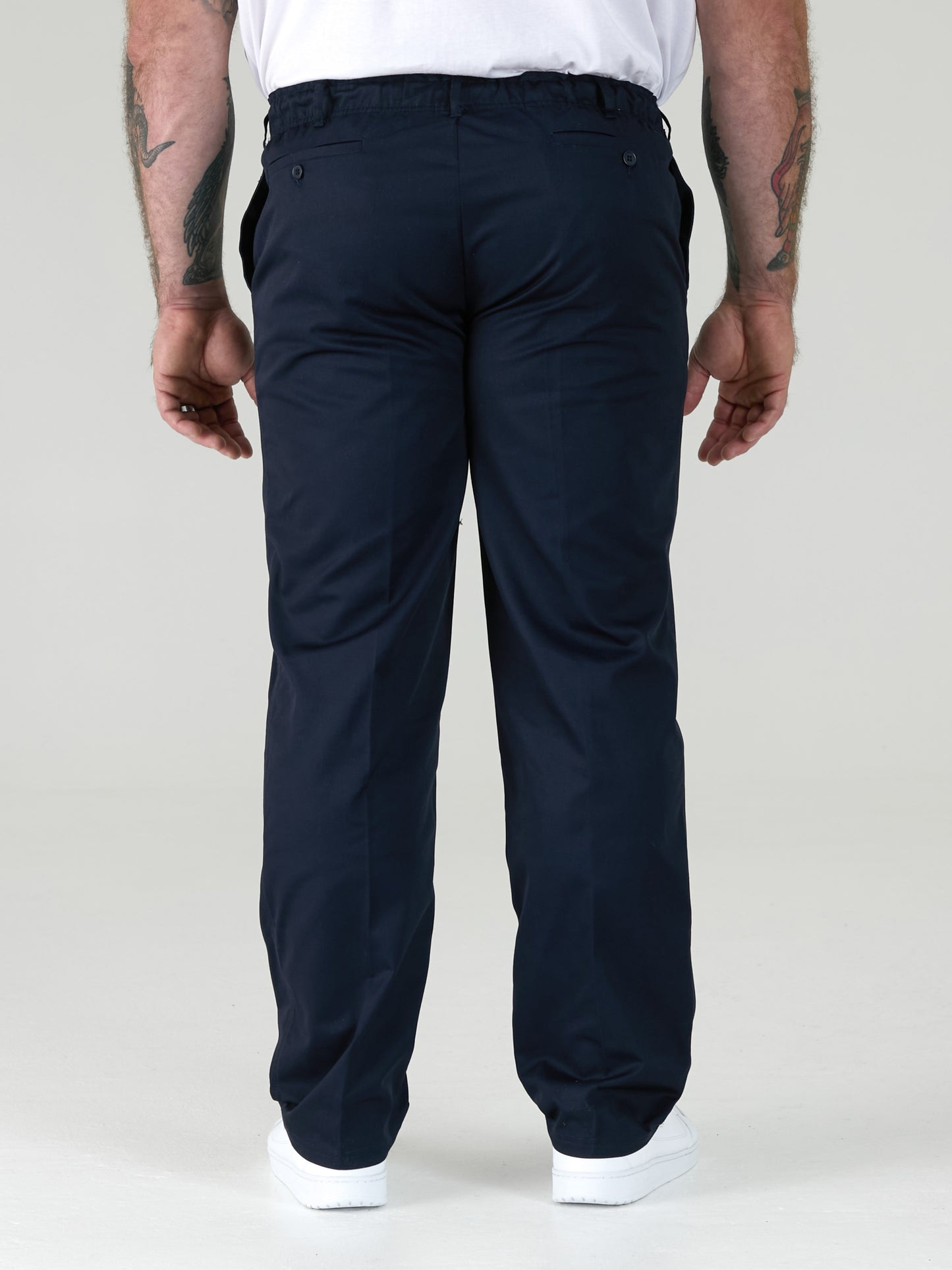 BASILIO -D555 Navy Blue Full Elastic Waist Rugby Trouser