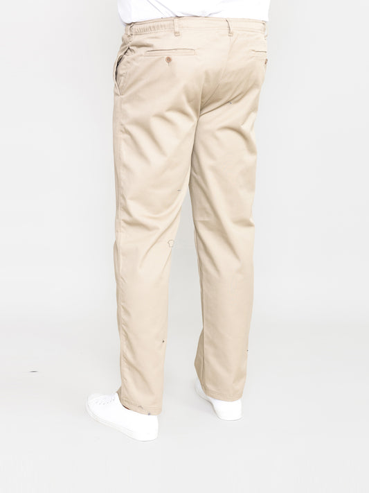 BASILIO -D555 Stone Full Elastic Waist Rugby Trouser