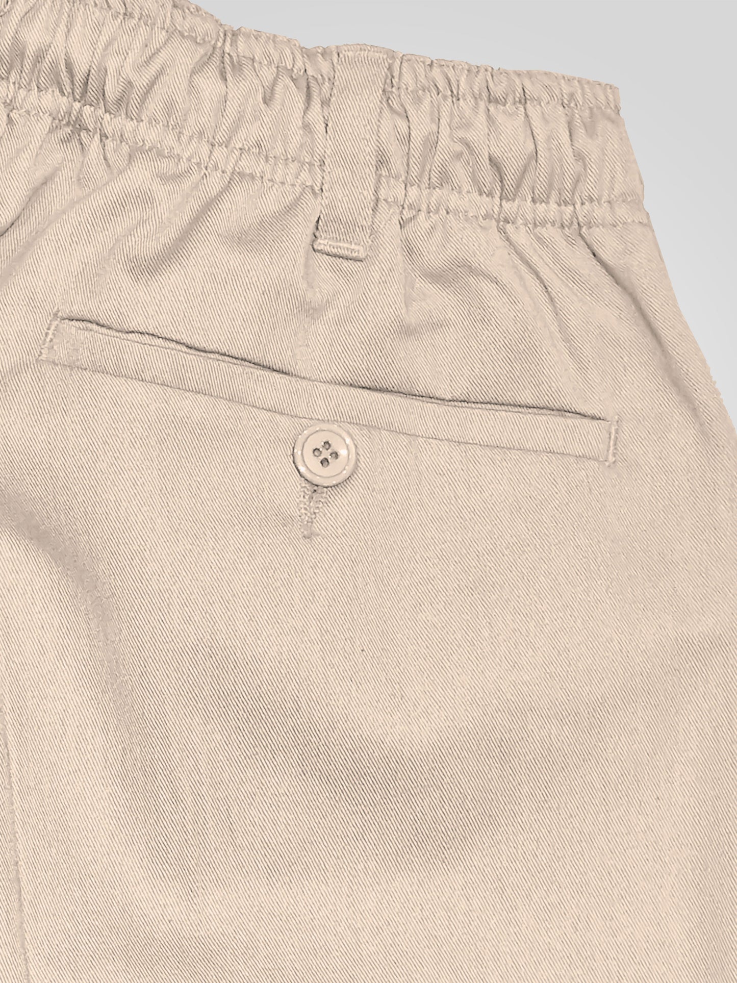 BASILIO -D555 Stone Full Elastic Waist Rugby Trouser