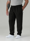 ALBERT -D555 Black Jogging Bottom with Open Hem and Zipper Pockets