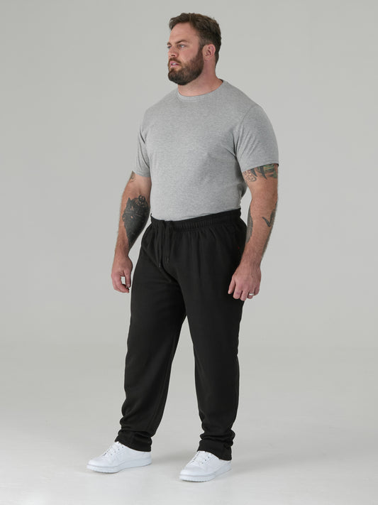 ALBERT -D555 Black Jogging Bottom with Open Hem and Zipper Pockets