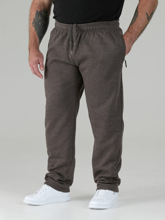 ALBERT -D555 Grey Jogging Bottom with Open Hem and Zipper Pockets