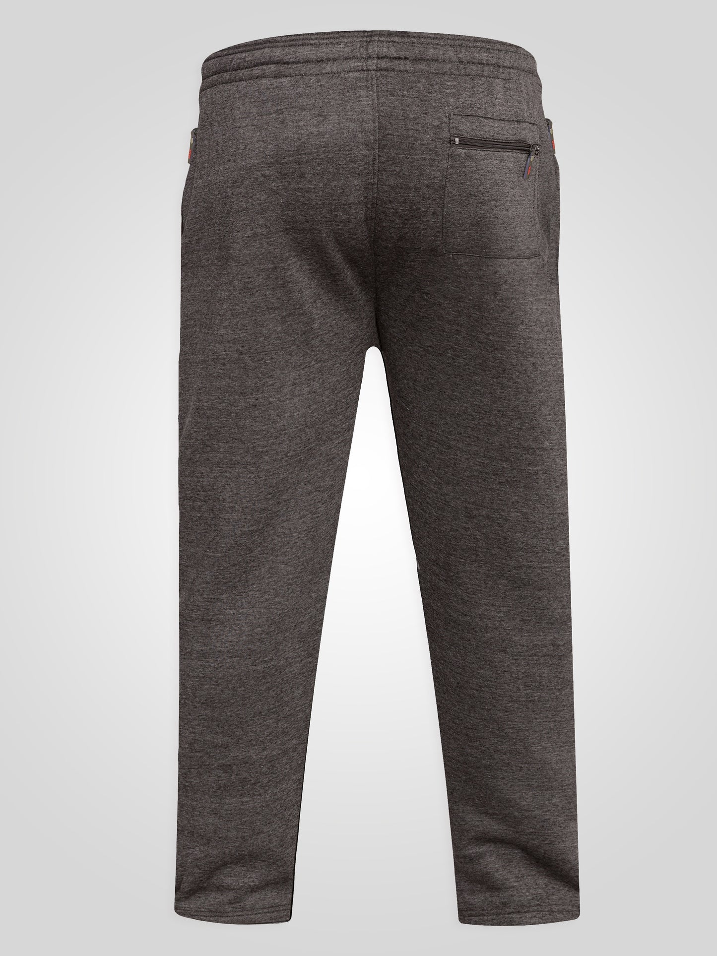 ALBERT -D555 Grey Jogging Bottom with Open Hem and Zipper Pockets