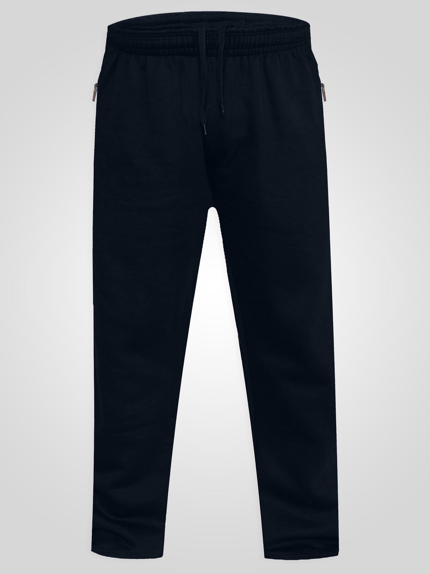 ALBERT -D555 Navy Blue Jogging Bottom with Open Hem and Zipper Pockets