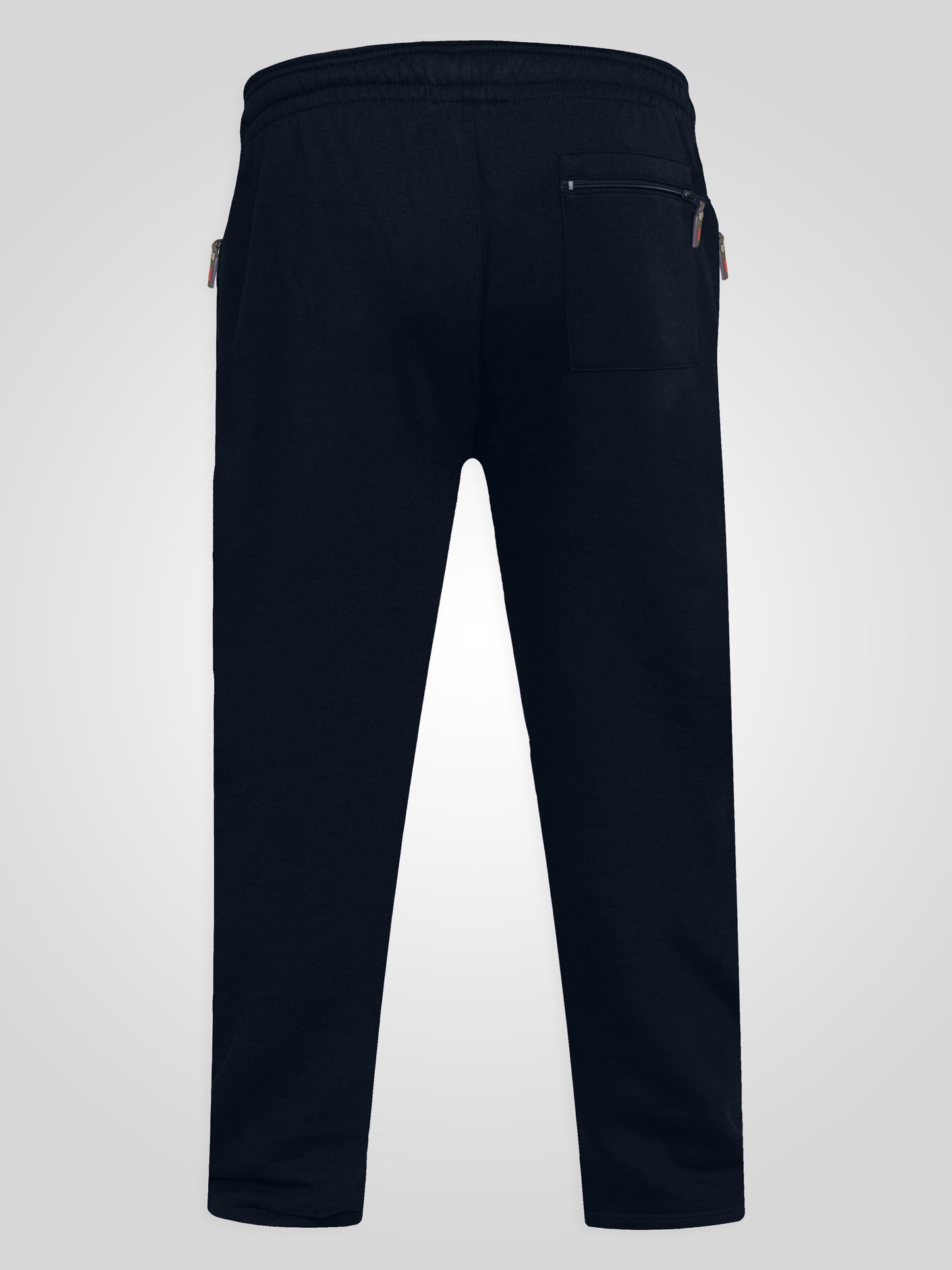 ALBERT -D555 Navy Blue Jogging Bottom with Open Hem and Zipper Pockets