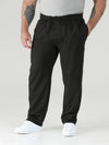 RORY -D555 Black Cotton Jogging Bottom with Open Hem and Zipper Pockets