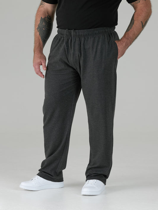 RORY -D555 Grey Cotton Jogging Bottom with Open Hem and Zipper Pockets
