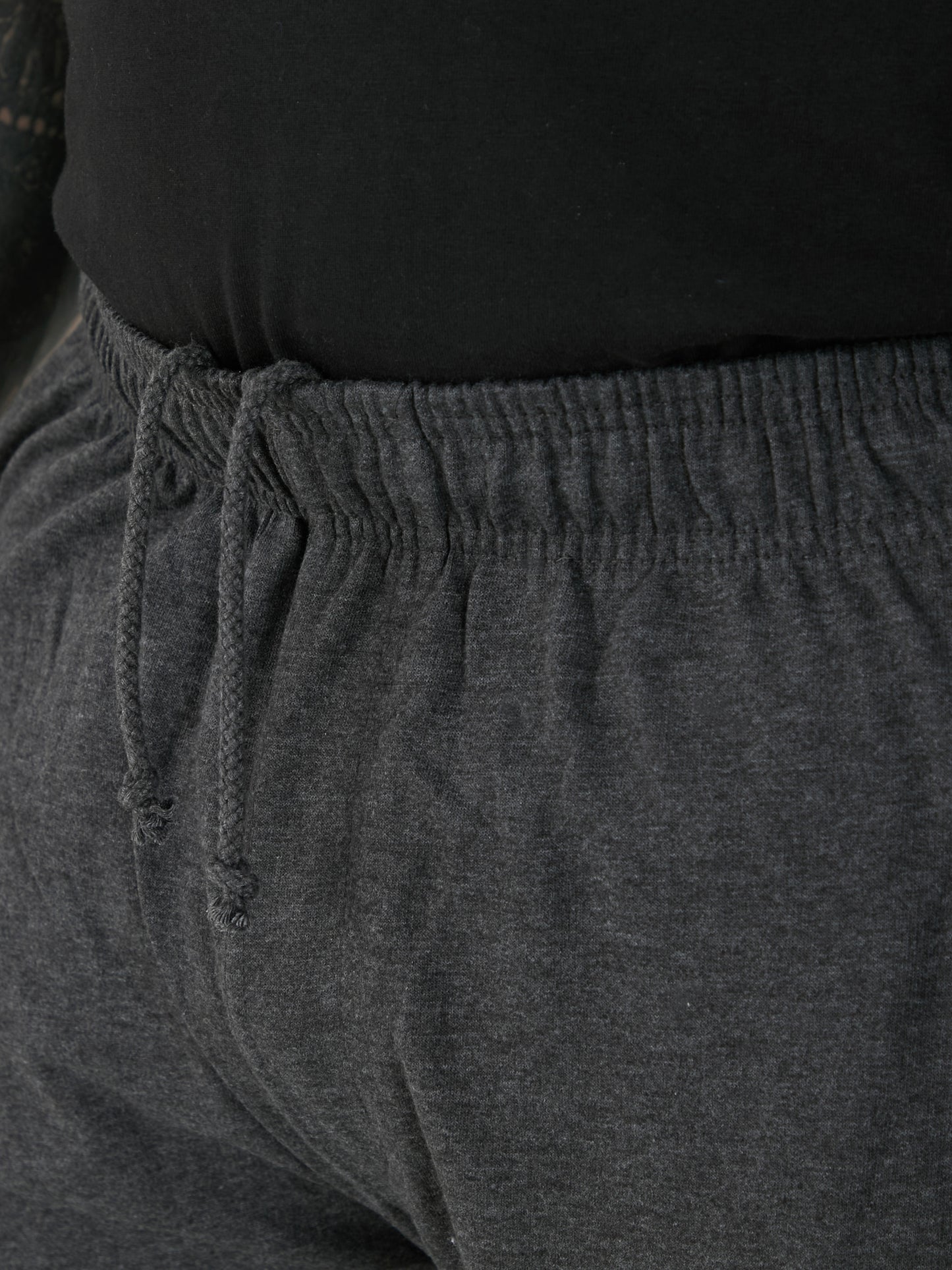 RORY -D555 Grey Cotton Jogging Bottom with Open Hem and Zipper Pockets