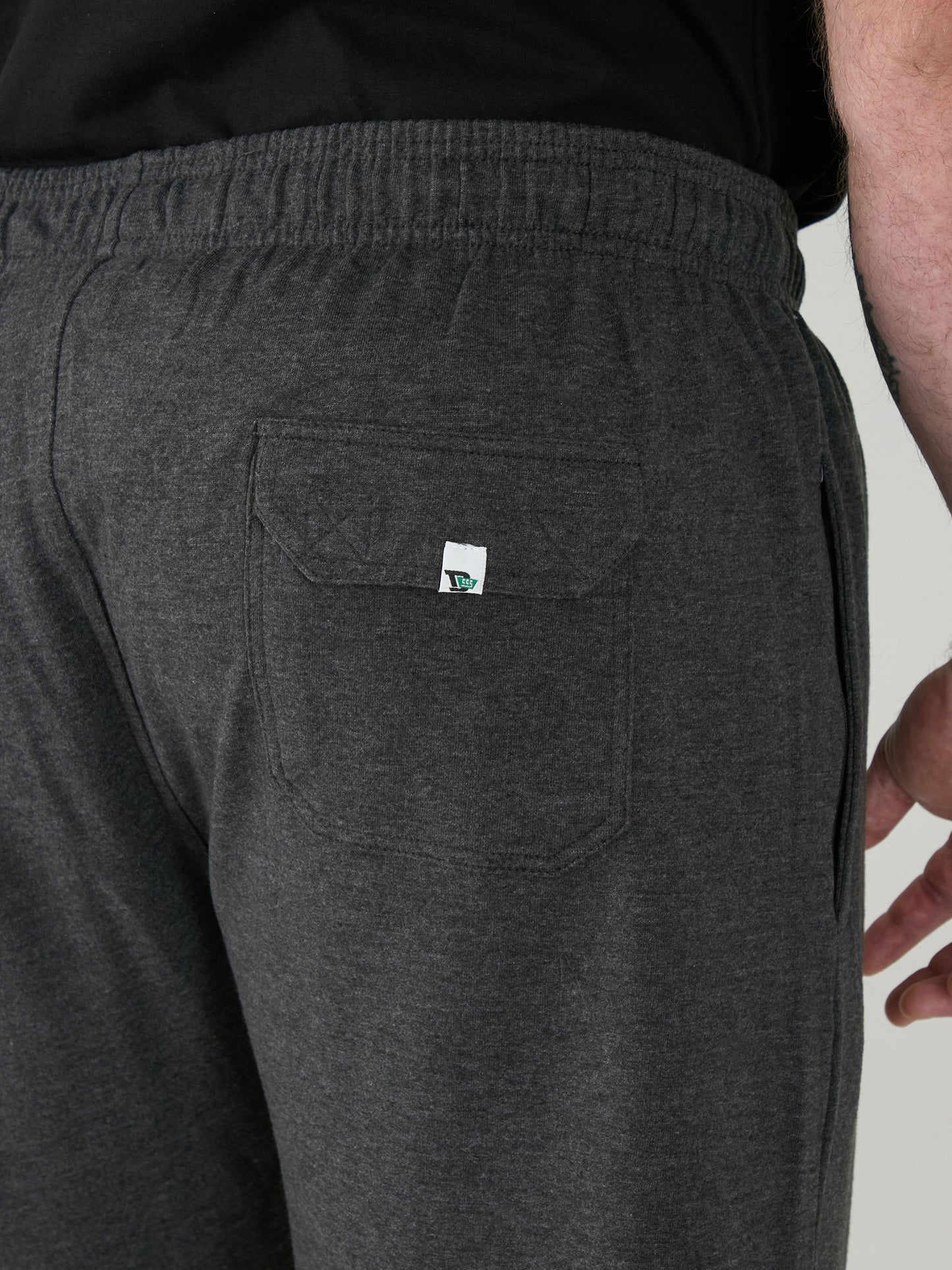 RORY -D555 Grey Cotton Jogging Bottom with Open Hem and Zipper Pockets