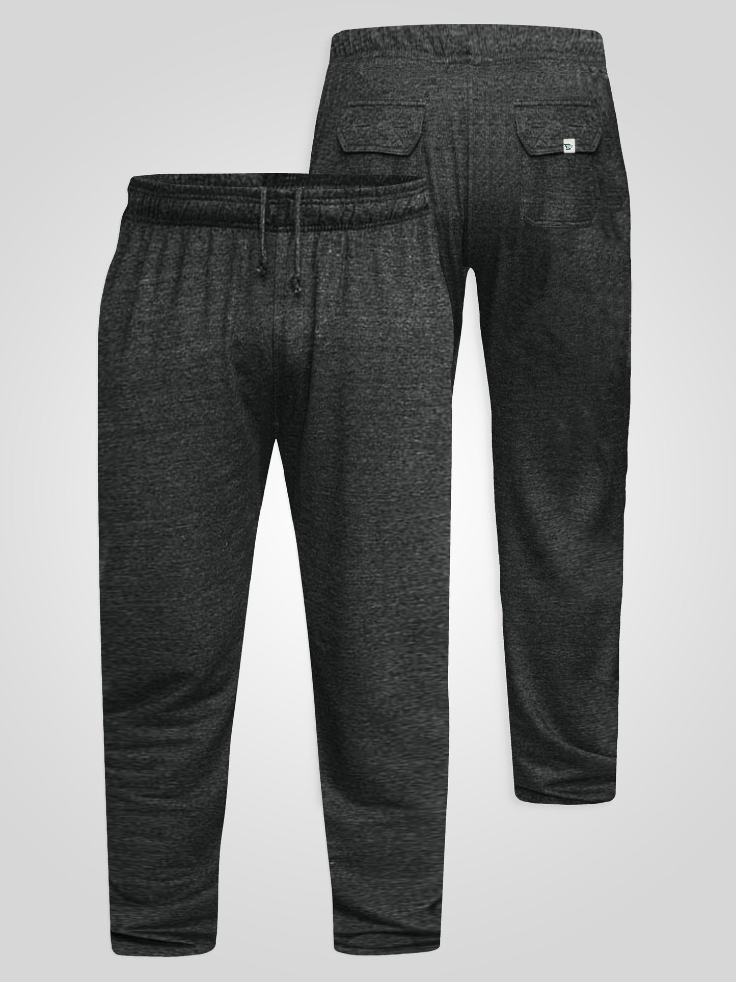 RORY -D555 Grey Cotton Jogging Bottom with Open Hem and Zipper Pockets
