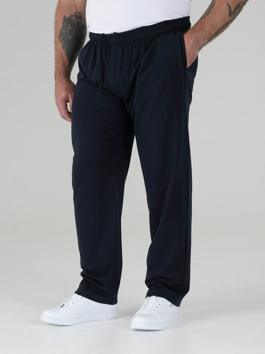 RORY -D555 Navy Blue Cotton Jogging Bottom with Open Hem and Zipper Pockets